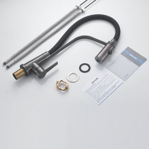 Смеситель для кухни Shevanik S943T-3 на мойку оружейная сталь - фото 4