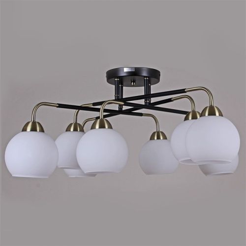 Люстра на штанге Illumico IL0252 IL0252-8CSQ-79 BK AB - фото 2