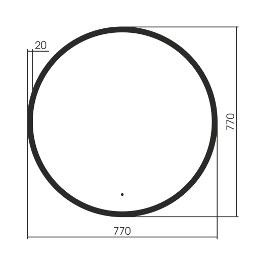 Зеркало в ванную ABBER AG6204SCB-0.77 77х77 - фото 3
