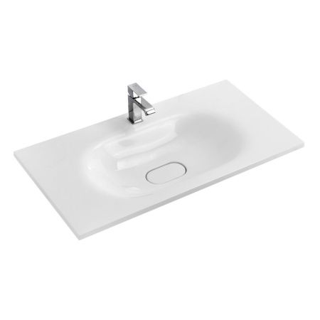 Раковина из искусственного камня Cezares ECO CZR-900/480-LV-MR-ECO 120х50 подвесная цвет белый 1 отверстие под смеситель