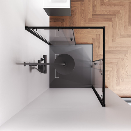 Душевой уголок Am.Pm X-joy W94G-403-9090-BТ1К 89х89 стекло прозрачное профиль черный матовый без поддона