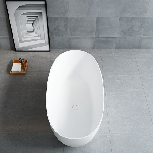 Ванна из искусственного камня Vincea Solid Surface VBT-6S01MW 170х75 отдельностоящая овальная - фото 2