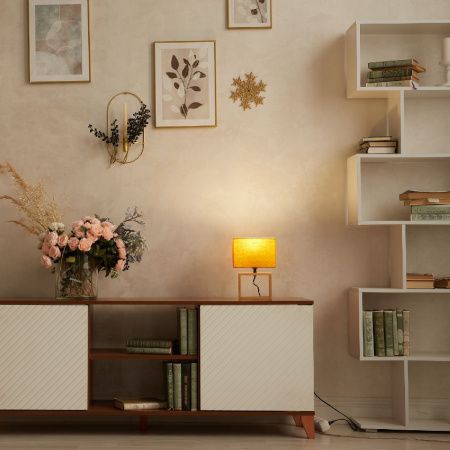 Настольная лампа Uniel UML-B401 E27 ORANGE/WOOD