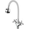 Смеситель для кухни D-Lin D153810-3T на мойку белый/хром