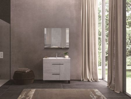 Тумба с раковиной Parly Gill Gill60 60х50 подвесная цвет серый