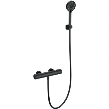 Смеситель для душа Wonzon & Woghand Inn WW-A2006-A-MB настенный черный с термостатом