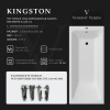 Ванна чугунная Vinsent Veron Kingston VKN1808050-AS 180х80 пристенная прямоугольная с ножками