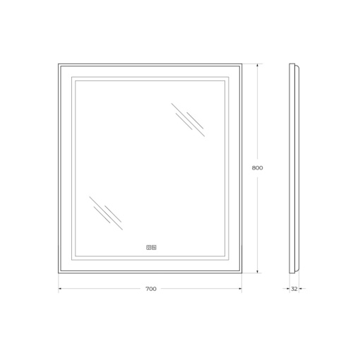 Зеркало BelBagno Kraft SPC-KRAFT-700-800-LED-TCH-WARM 70х80 - фото 5