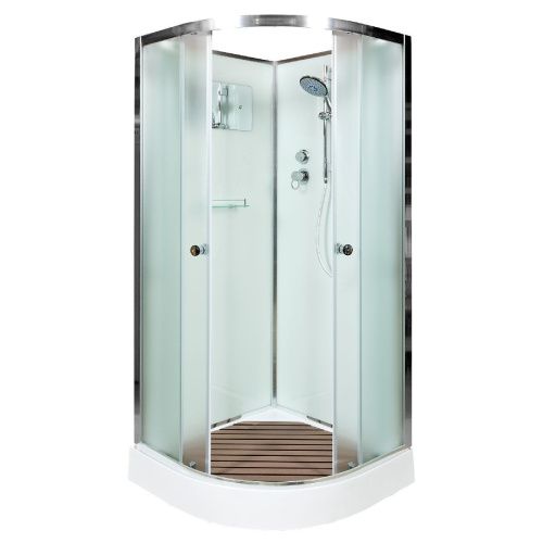 Душевая кабина AvaCan D08 80х80 четверть круга без крыши ориентация универсальная