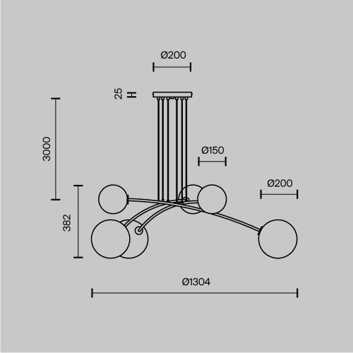Светильник подвесной Maytoni Mood Modern MOD172PL-06BS - фото 5