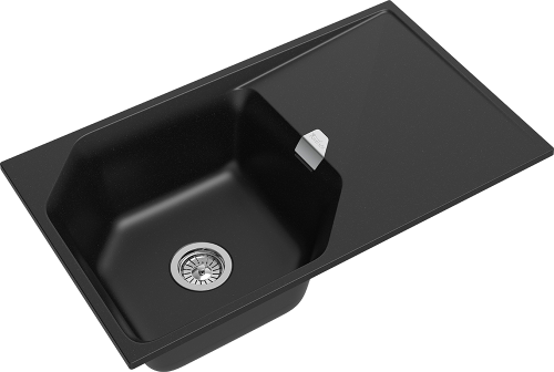 Кухонная мойка Rivelato LOCUS LS-85 nero 85х50 цвет черный - фото 3