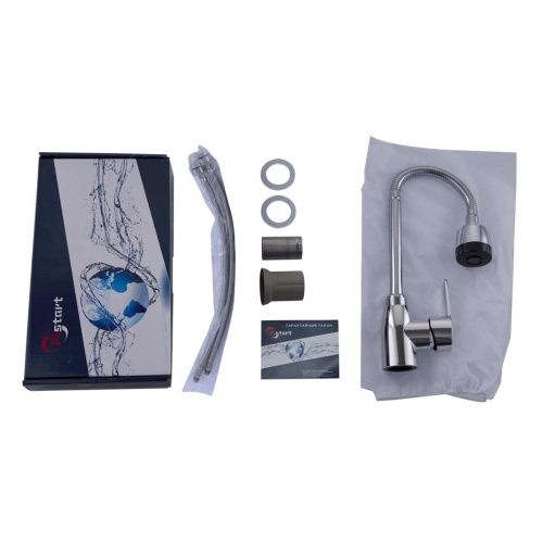 Смеситель для кухни Plstart PL4302 на мойку хром - фото 4