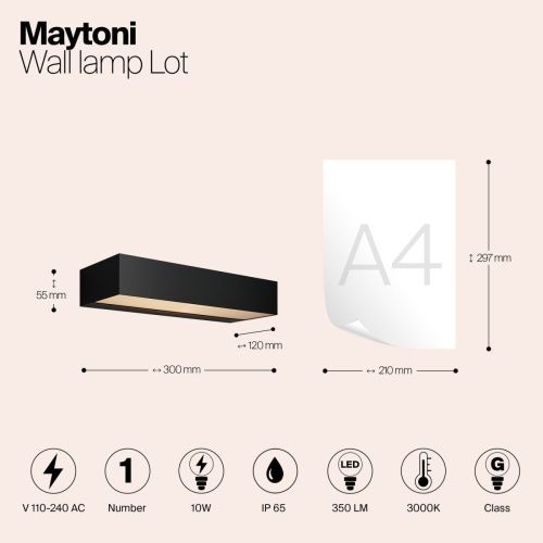 Бра Maytoni Outdoor Lot O428WL-L10GF3K - фото 3