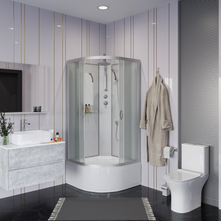 Душевая кабина Niagara Classic 23091424BKT 100х100 четверть круга без крыши ориентация универсальная