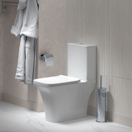 Унитаз напольный с бачком Grossman Galaxy GR-4470S белый с сиденьем микролифт безободковый каскадный смыв