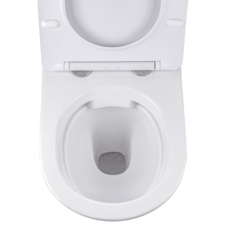 Унитаз подвесной Vincea Globo VT1-14S белый с сиденьем микролифт безободковый душевой смыв
