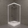 Душевой уголок Тритон Стандарт Щ0000061815 90х90 стекло матовое профиль белый с поддоном