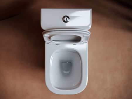 Унитаз напольный с бачком Ceramica Nova ALFA CN9002 белый с сиденьем микролифт безободковый душевой смыв