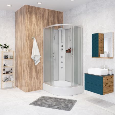 Душевая кабина Niagara Classic 332944LBKTG 120х90 асимметричная без крыши ориентация левая