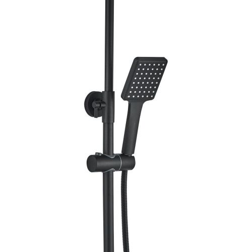 Душевая стойка Haiba HB24817-7 настенная цвет черный - фото 4