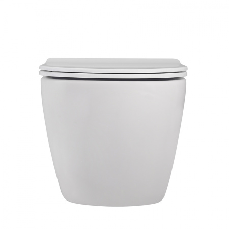 Унитаз подвесной Abber Bequem AC1100MW белый матовый с сиденьем микролифт безободковый каскадный смыв