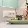 Выключатель двухклавишный проходной Werkel Белый 4690389155215