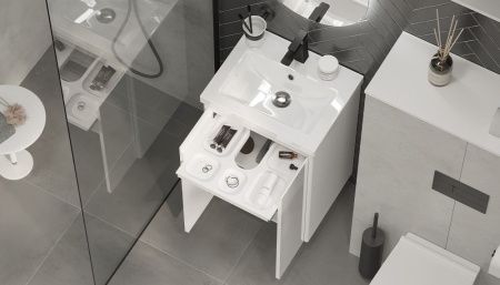 Тумба под раковину Velvex KLAUFS tpKLA.50.2D-616.216 50х40 подвесная цвет белый