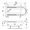 Ванна акриловая Vagnerplast Hera VPBA180HER2X-04 180х80 пристенная прямоугольная без каркаса