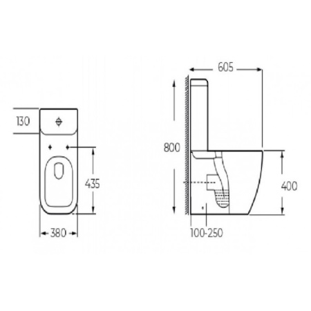 Унитаз-компакт напольный с бачком Relisan FM 503 Гл000026455 белый с сиденьем микролифт безободковый смыв торнадо
