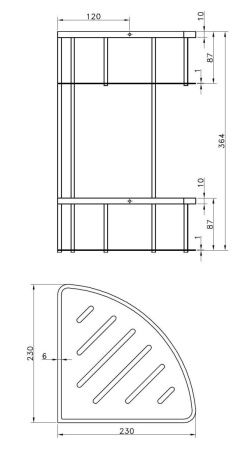 Полка в ванную комнату AltroBagno Beni aggiuntivi AltroBagnoB082303Cr