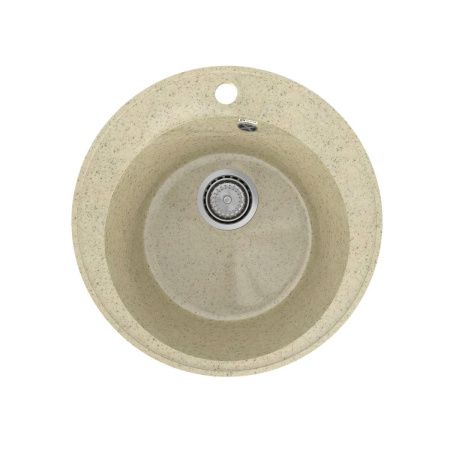 Кухонная мойка Practik PR-475 PR-M-475-002 50х50 цвет бежевый поверхность глянцевая