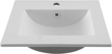 Раковина керамическая Aquanet Flat 00330428 50х40 полувстраиваемая цвет белый 1 отверстие под смеситель