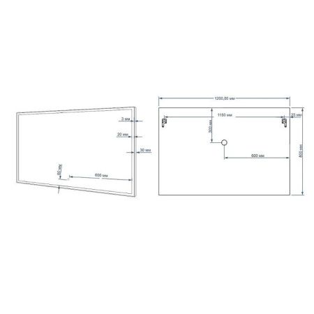 Зеркало с подсветкой Art&Max AREZZO AM-Are-1200-800-DS-FC 120х80 подвесное