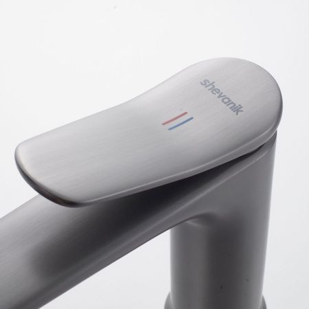 Смеситель Shevanik S4701T на раковину оружейная сталь