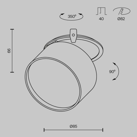 Светильник встраиваемый Maytoni Technical Onda DL024-12W4K-BMG