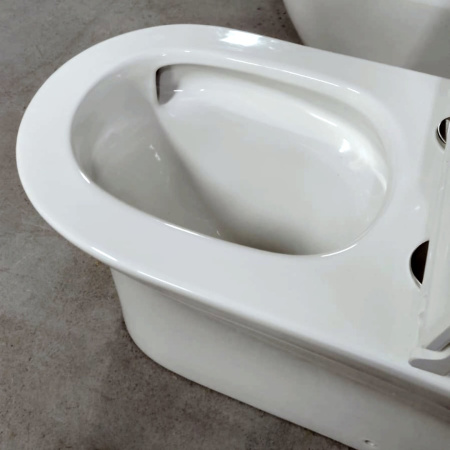 Унитаз напольный с бачком Teymi Ellie T40206 белый с сиденьем микролифт безободковый смыв торнадо