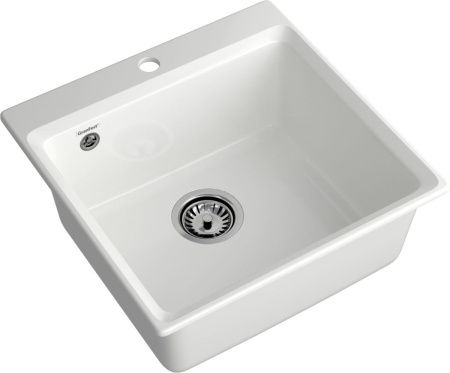 Кухонная мойка Granfest Level LV-510 иней 50х50 цвет белый поверхность матовая
