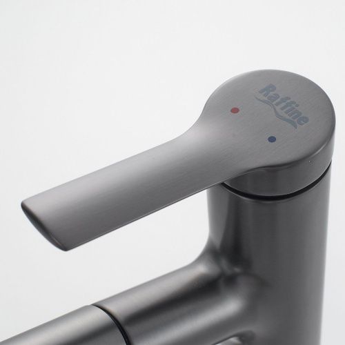 Смеситель Raffine F281T на раковину оружейная сталь - фото 5