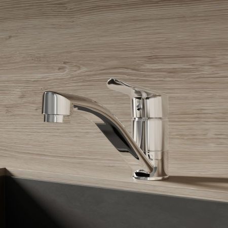 Смеситель для кухни Voda HI 15 на мойку хром