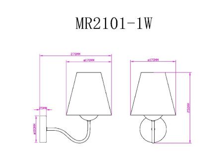 Бра Myfar Charlotte (Цхарлотте) MR2101-1W