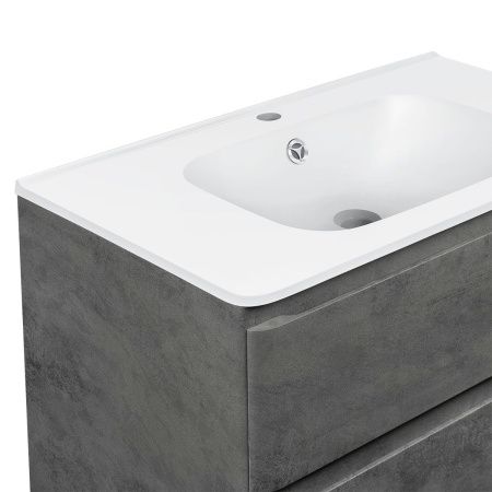 Раковина из искусственного камня Vincea VCB-2VP800W 80х50 встраиваемая цвет белый 1 отверстие под смеситель