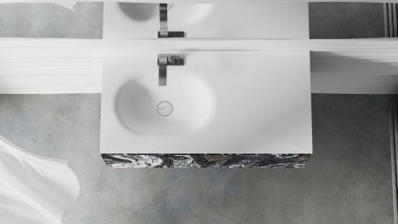 Раковина из искусственного камня S-Stone Salini Onda 1402204MN 200х70 накладная цвет белый