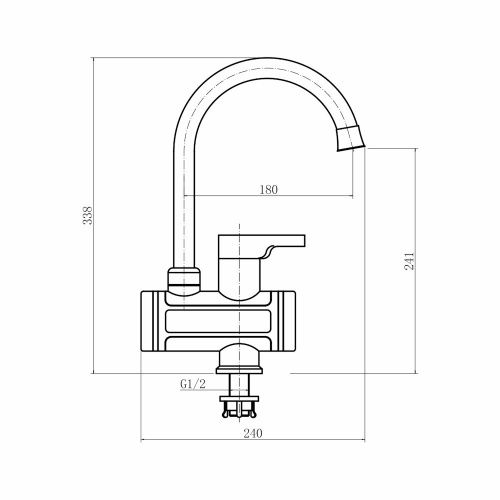 Смеситель для кухни Fashun A570 на мойку белый - фото 3