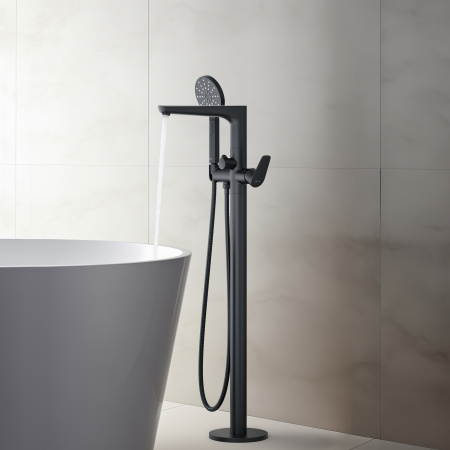 Смеситель Aquatek БЕТТА AQ1145MB напольный черный матовый