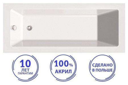 Ванна акриловая C-Bath CBQ014002 180х80 пристенная прямоугольная