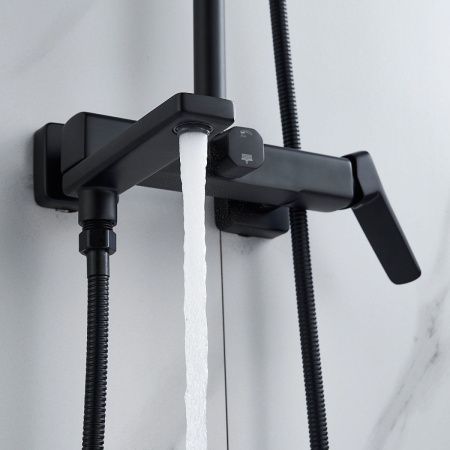 Душевая стойка Raffine F3699H настенная цвет черный