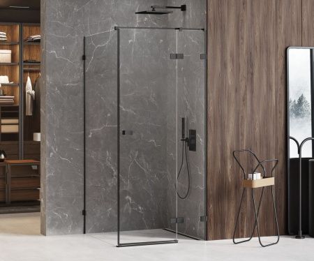 Душевой уголок New Trendy AVEXA Black EXK-1601 120х90 стекло прозрачное профиль черный без поддона