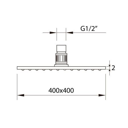 Верхний душ Clever SLIM INOX AIR 99688 40х40 хром