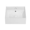Раковина из сантехнического фаянса Abber RECHTECK AC2208 40х40 накладная цвет белый 1 отверстие под смеситель