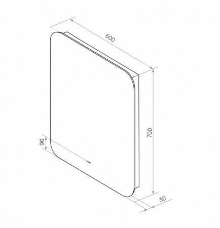 Зеркало с подсветкой Art&Max RAVENNA AM-Rav-600-700-DS-F 60х70 подвесное